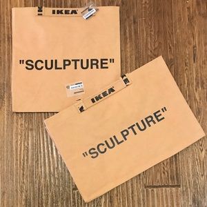 NWT IKEA X Virgil Abloh Off-White Both Bags M&L